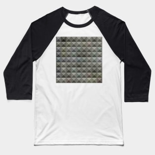 Argent Grey Abstract Low Polygon Background Baseball T-Shirt